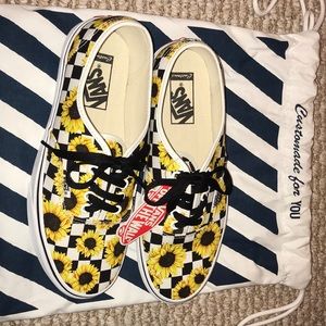 Vans Shoes - NEVER WORN Custom Sunflower Vans Vans Shoes - NEVER WORN Custom Sunflower Vans
